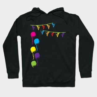 Hand drawn balloons and buntings Hoodie